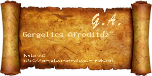 Gergelics Afrodité névjegykártya
